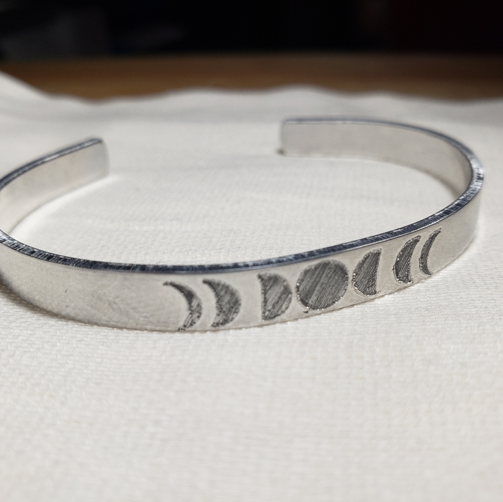 Handmade Moon Phases Cuff Bracelet